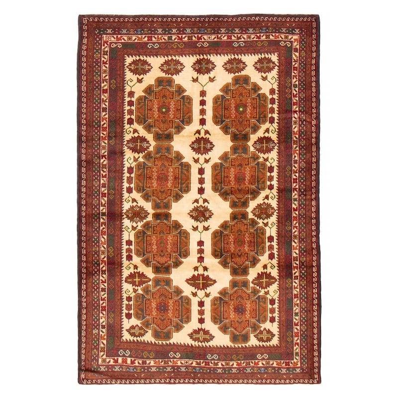 Teimani Cream Rug 3'10" x 5'11" - 3'10 x 5'11 - Cream - 3'10 x 5'11