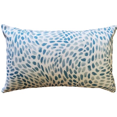Matisse Dots 12x19 Throw Pillow with Polyfill Insert, Toile Blue