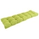 preview thumbnail 67 of 94, Solid Twill Tufted Indoor Bench Cushion (Multiple widths from 42 to 60 inch) 55" wide - Mojito Lime