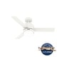 preview thumbnail 2 of 15, Hunter 44" Gilmour Outdoor Ceiling Fan with LED Light, Handheld Remote, Damp-Rated - Transitional, Contemporary