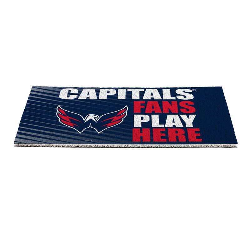 28 in. x 16 in. Washington Capitals "Fans Play Here" PVC Door Mat