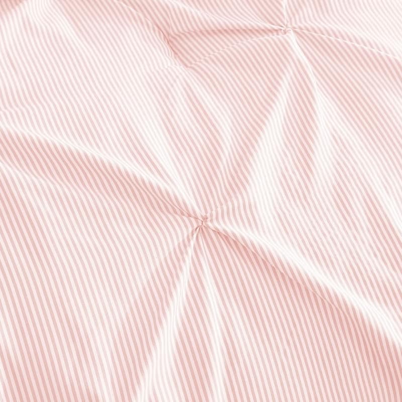 Swift Home 3-Piece Printed Stripe Pintuck Bedding Comforter Set