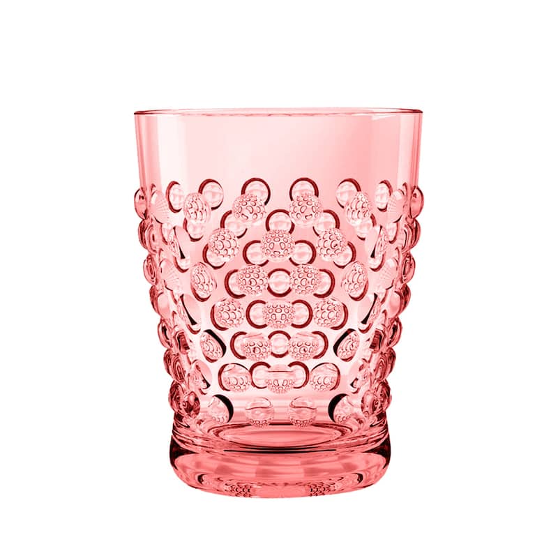 Abode Homewares Hobnail Acrylic Drinking Glasses - 14 oz - Set of 6
