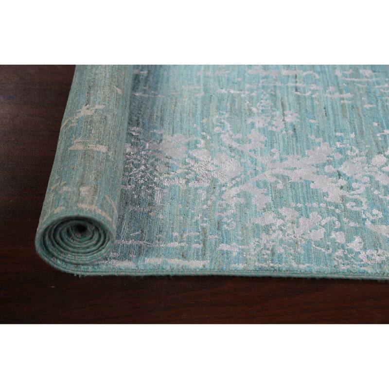 Vegetable Dye Art & Craft Oriental Runner Rug Hand-knotted Wool Carpet - 2'8" x 9'11"