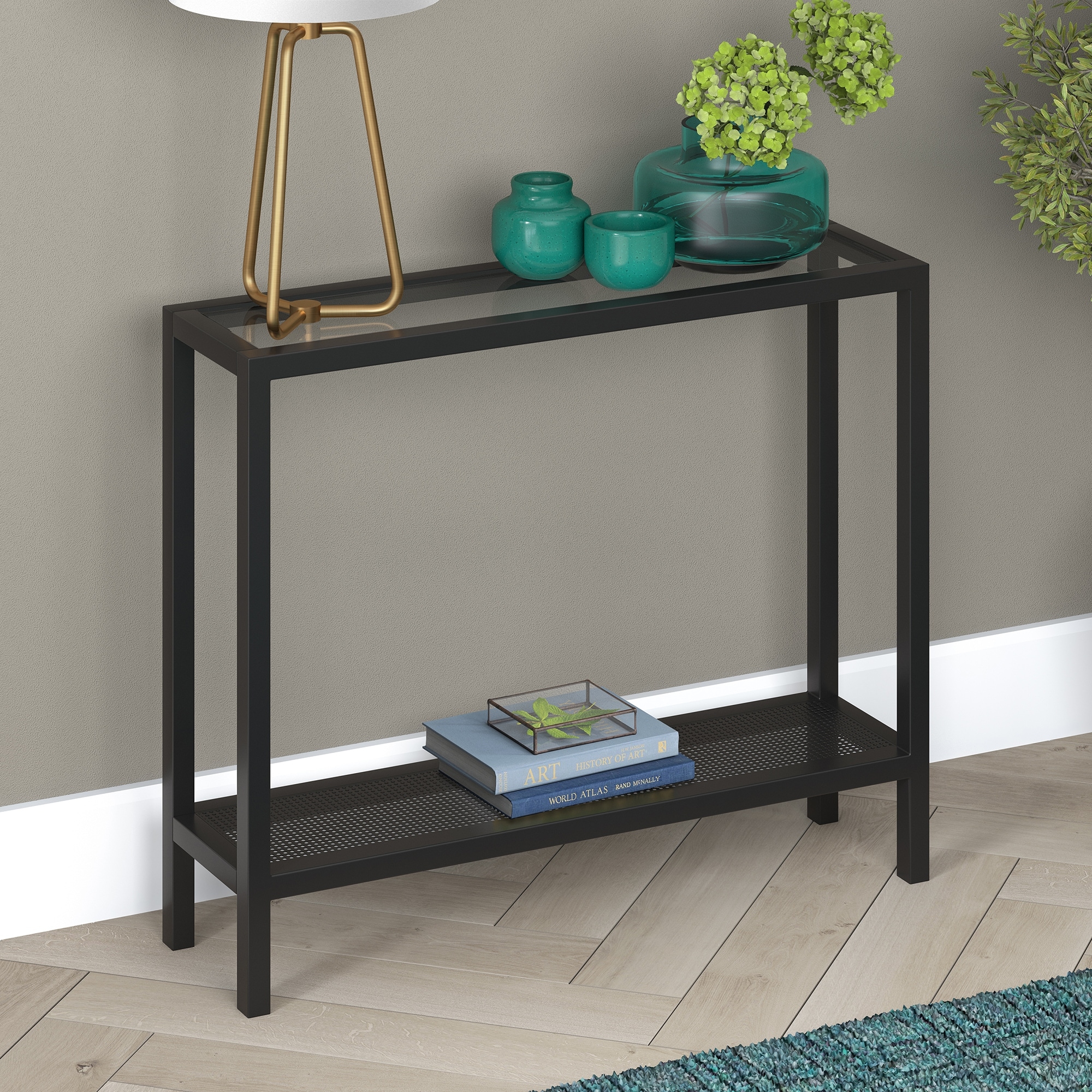 Mainstays tempered glass and deals metal console table collection