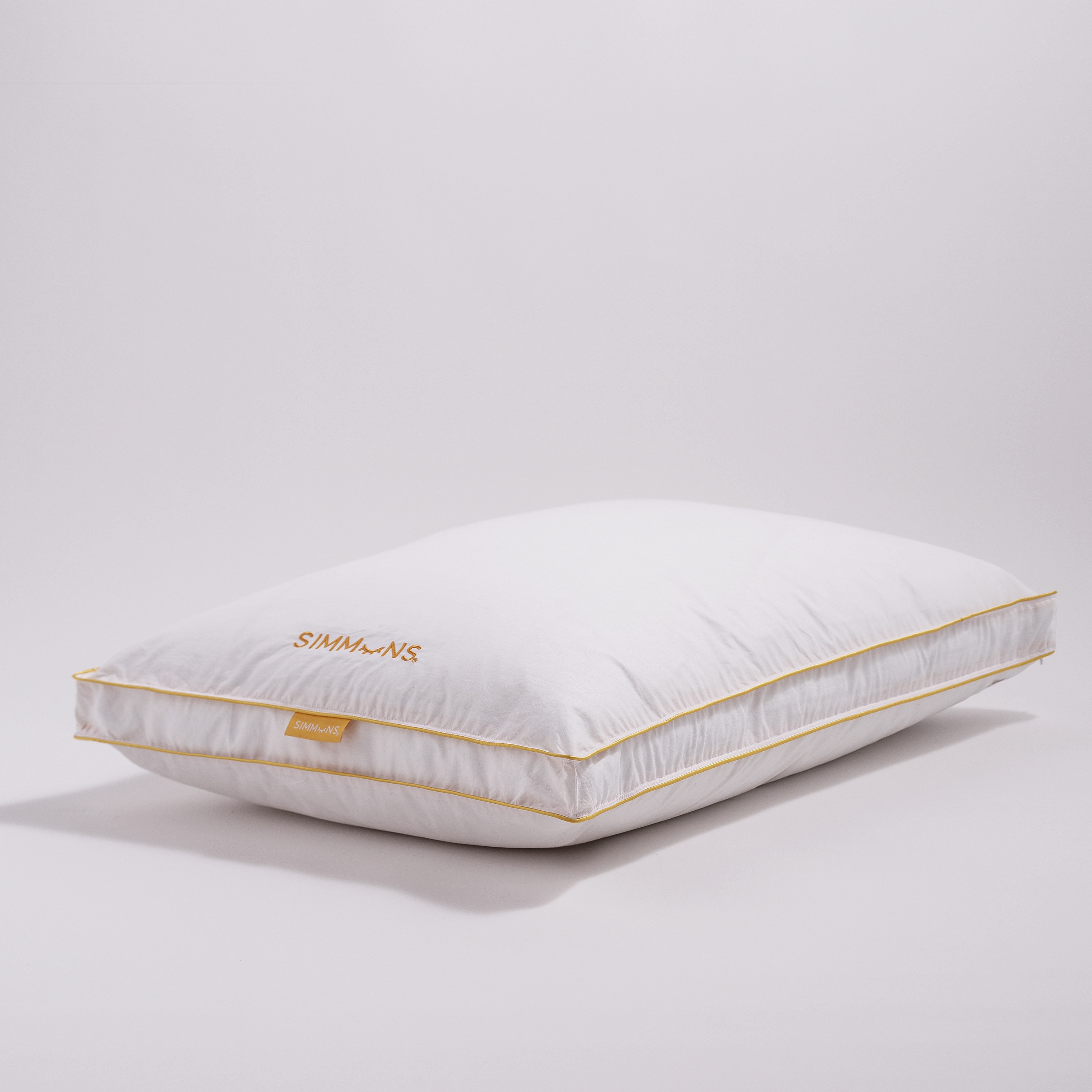Simmons Embroidered Gusset Pillow White