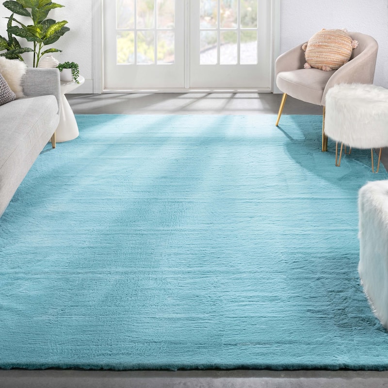 Well Woven Opal Crest Plush Glam Modern Area Rug