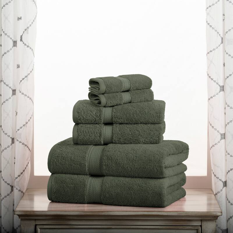Superior Egyptian Cotton Heavyweight Solid Plush Towel Set