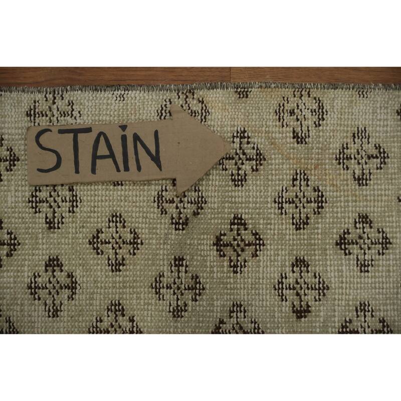 Hand Knotted Oriental 100% Wool Carpet Transitional Floral Beige & Ivories Anatolian Area Rug - 9' 3'' X 5' 10''