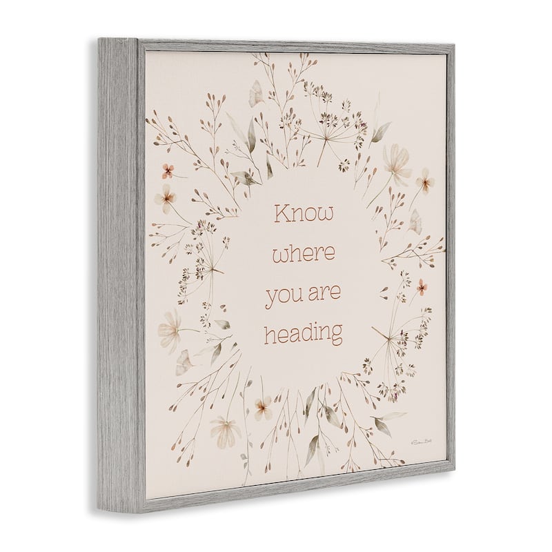 Stupell Know Where You Are Heading Framed Giclee Art Design By Susan Ball