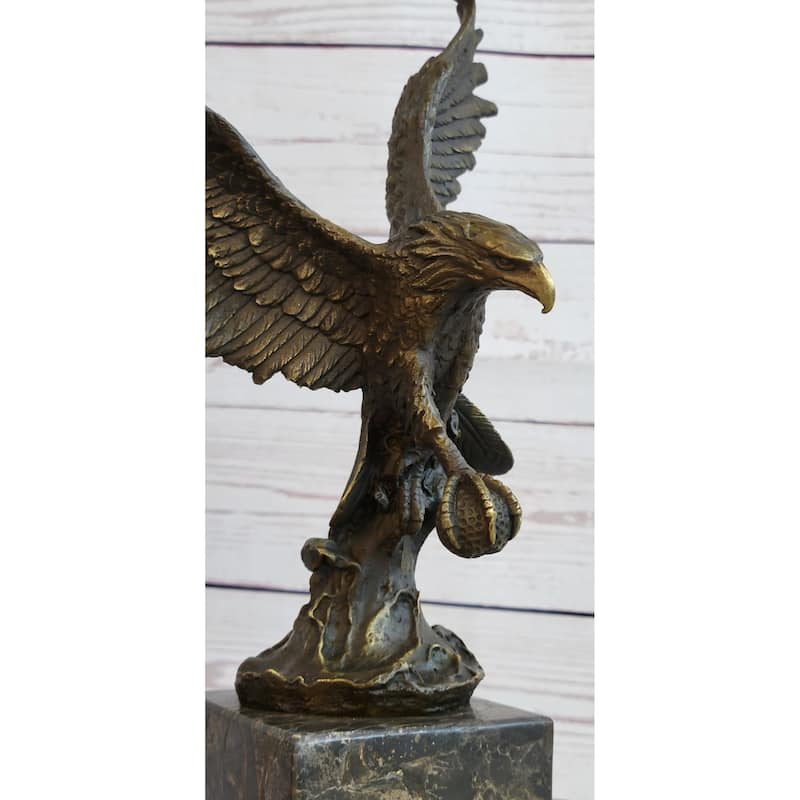 Hand Made American Bald Eagle By Milo Bookend Book End Museum Quality Bronze