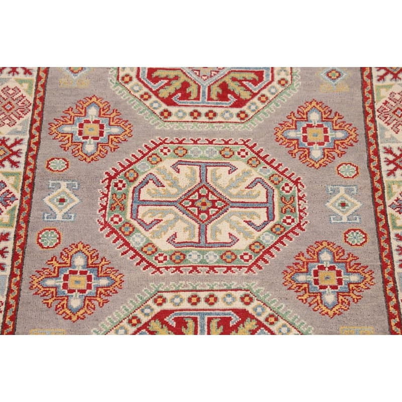 Kazak Foyer Rug Handmade Wool Carpet - 3'5" x 5'0"