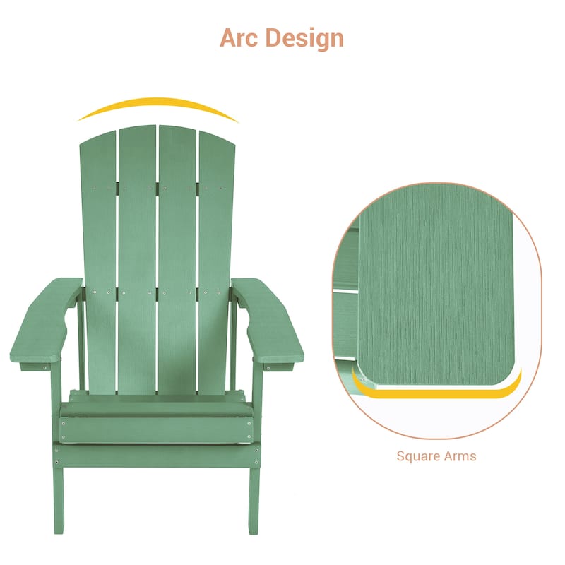 LIVOOSUN Outdoor Recycled Plastic Modern Outdoor Adirondack Chair Set of 1/2/4