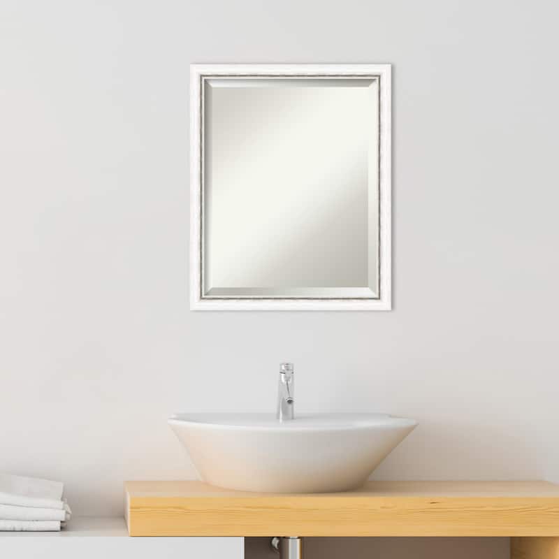 Morgan Beveled Wood Framed Bathroom Vanity Wall Mirror