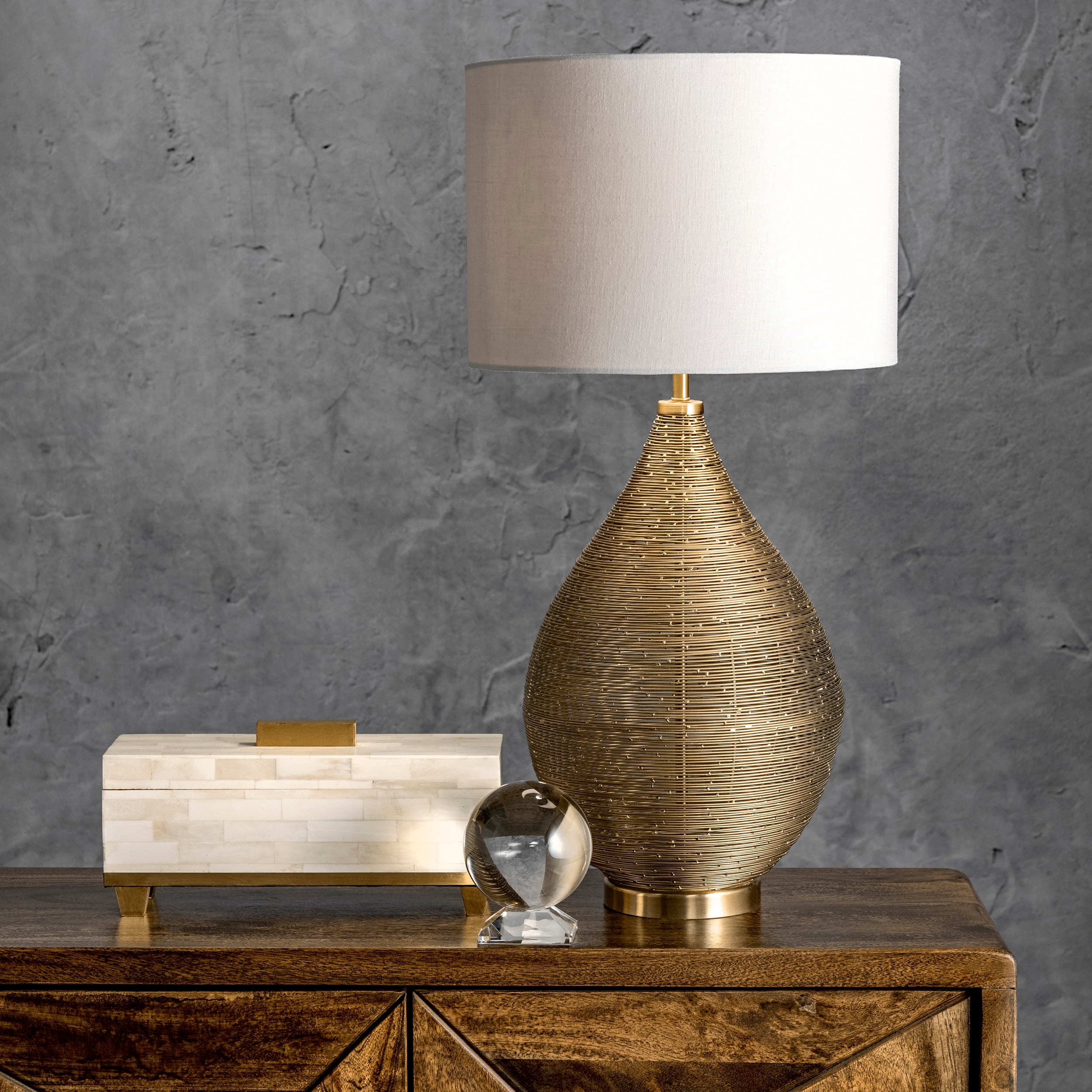 Gold wire lamp top