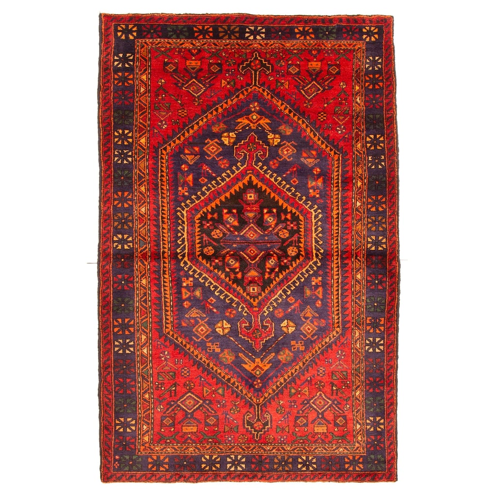 ECARPETGALLERY Hand-knotted Anadol Navy Wool Rug - 4'8 x 7'5