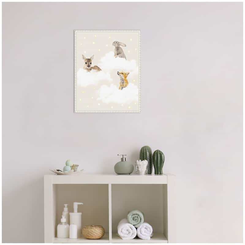 Kate and Laurel Sylvie Animal Clouds Framed Canvas by July Art Prints