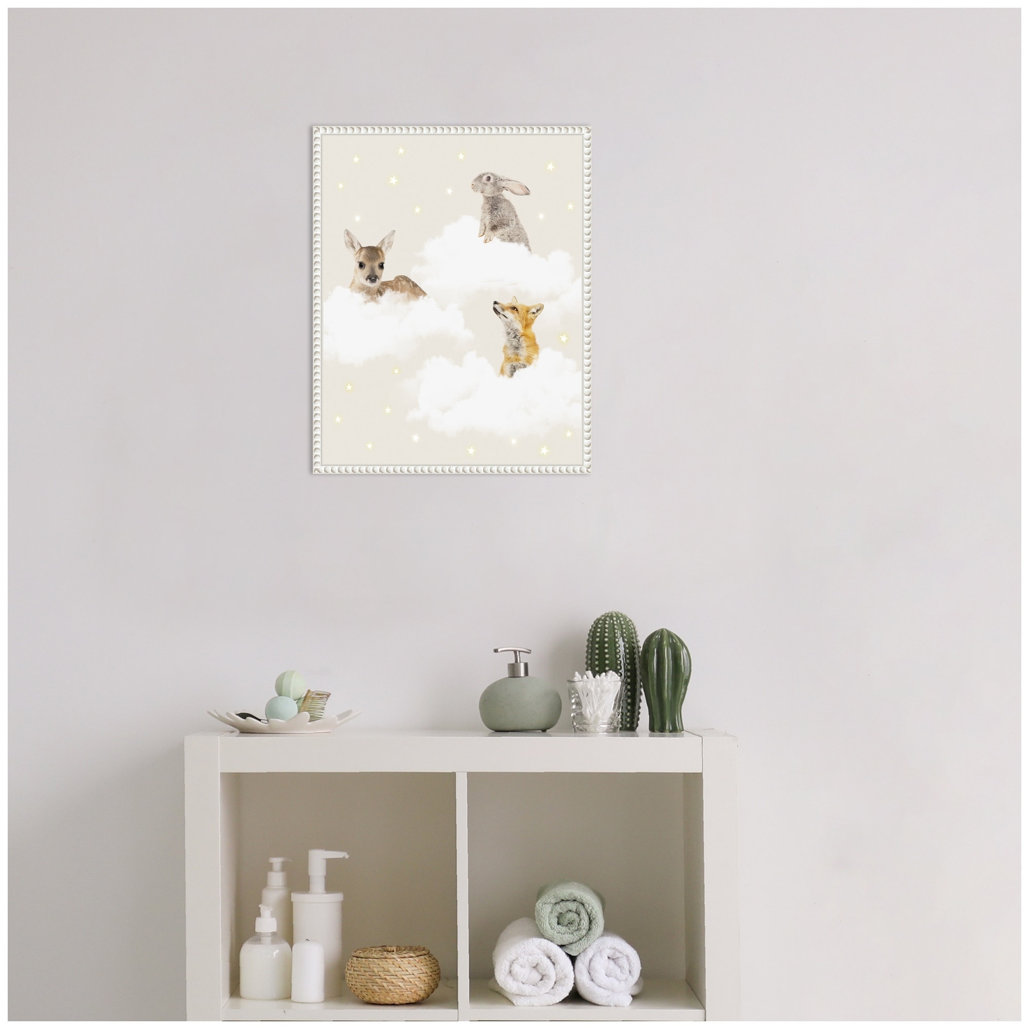 Kate and Laurel Sylvie Animal Clouds Framed Canvas by July Art Prints