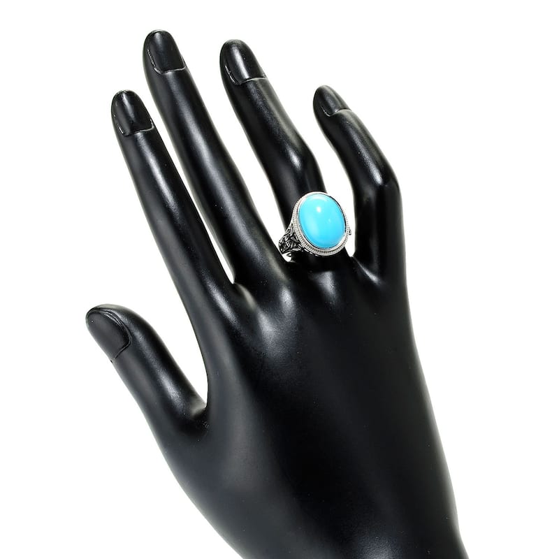 925 Sterling Silver Sonora Beauty Turquoise Gemstone Solitaire Ring
