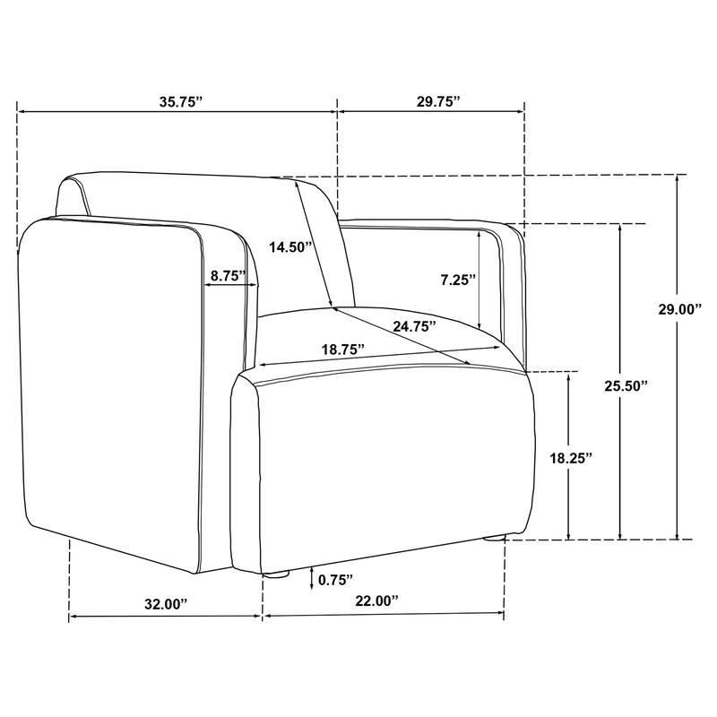 Dorset Upholstered Round Track Arm Sofa Set - N/A