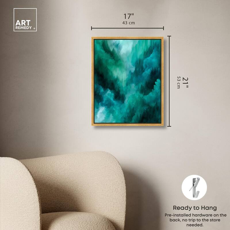 Textured Teal II Canvas by Art Remedy