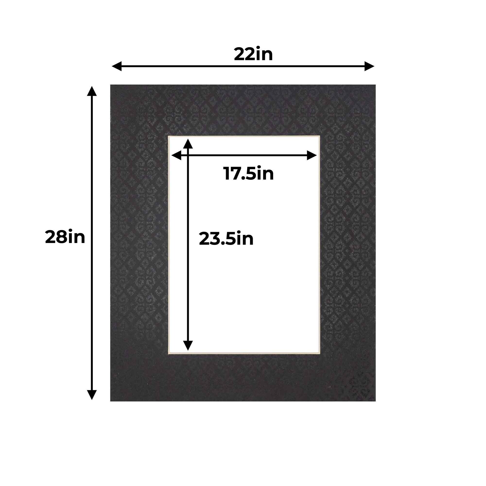  22x28 Mat for 18x24 Photo - Precut White on White Double Mat  Picture Matboard for Frames Measuring 22 x 28 Inches - Bevel Cut Matte to  Display Art Measuring 18 x