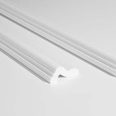 Art3d 96'' x 2.36'' White Wall Baseboard Molding Trim, High Impact Polystyrene Skirting Board, Set of 4