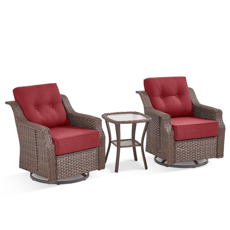 Pocassy Wicker Sofa Chair Set for Garden