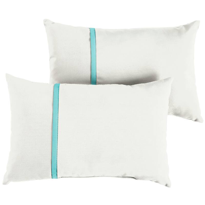 Sorra Home Sunbrella Outdoor Single Petite Flange Pillow Set of 2