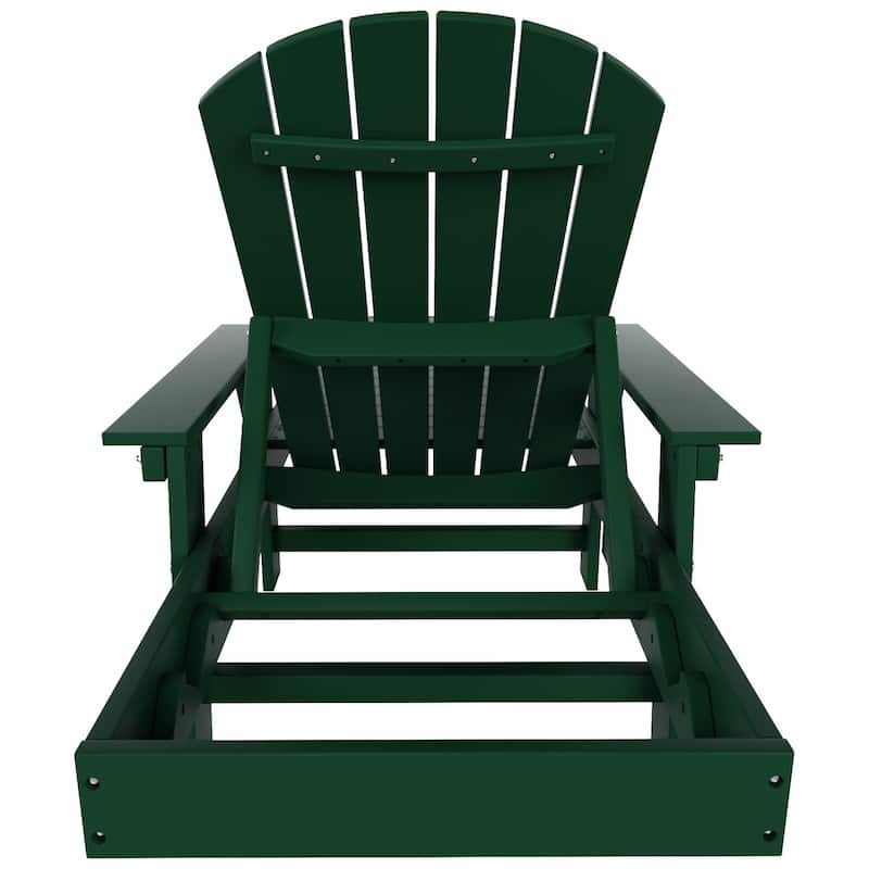 Polytrends Altura Poly Eco-Friendly All Weather Reclining Chaise Lounge with Arms (Set of 2)
