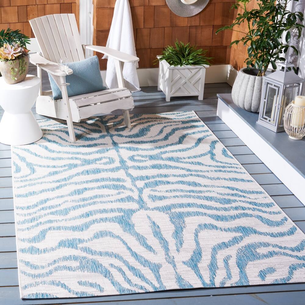 SAFAVIEH Courtyard Kalyonka Indoor/ Outdoor Waterproof Patio Backyard Rug