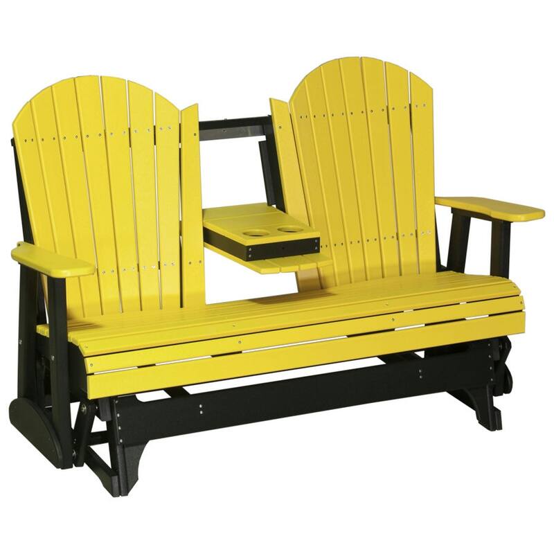Poly Lumber Adirondack Glider - 5' - Yellow & Black