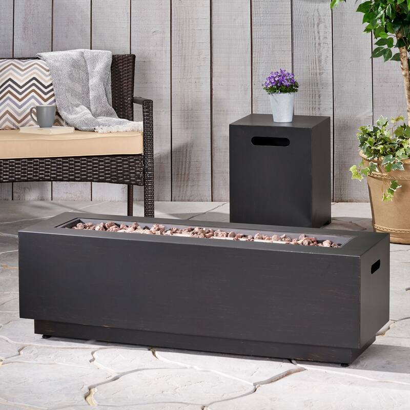 Wellington Outdoor Iron 50000 BTU Fire Pit by Christopher Knight Home - Brown