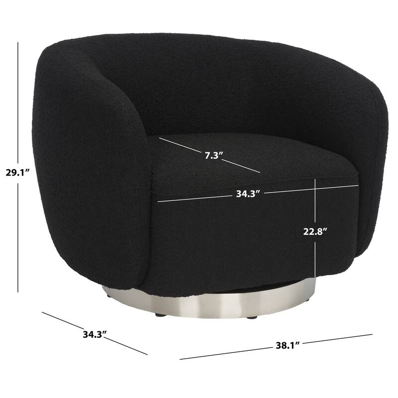 SAFAVIEH Home Bernard Swivel Accent Chair - 38"W x 34"D x 29"H