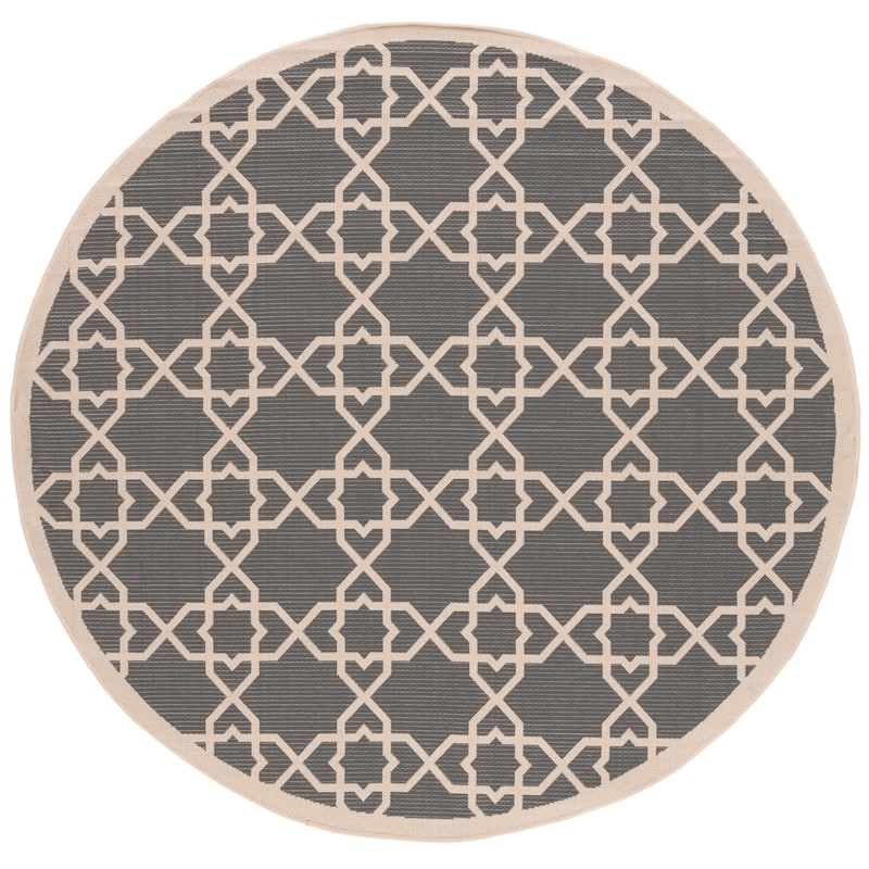 SAFAVIEH Courtyard Hanifa Trellis Indoor/ Outdoor Waterproof Patio Backyard Rug