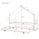 preview thumbnail 50 of 58, Metal Montessori Bed Platform Bed Frame with Twin Size Trundle