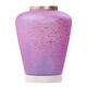 preview thumbnail 7 of 12, Lily River of Goods Pink/Purple and Gold Glass 10.5-Inch Accent Lamp - 7.75" x 7.75" x 10.5"