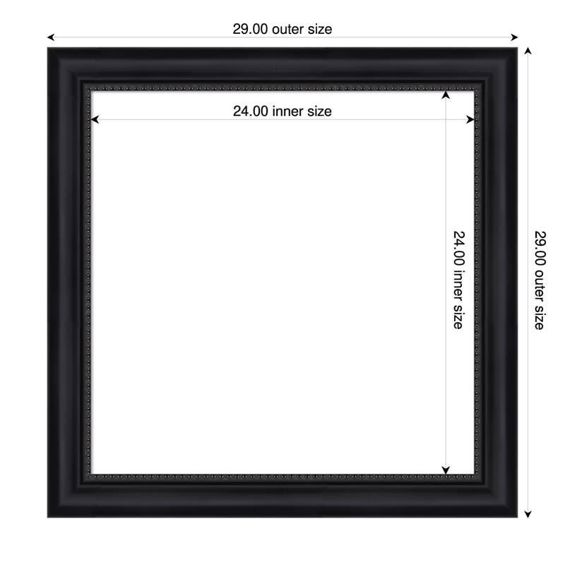 Amanti Art Astor Black Framed Dry Erase Magnetic Board - 29 x 29 in - Astor Black