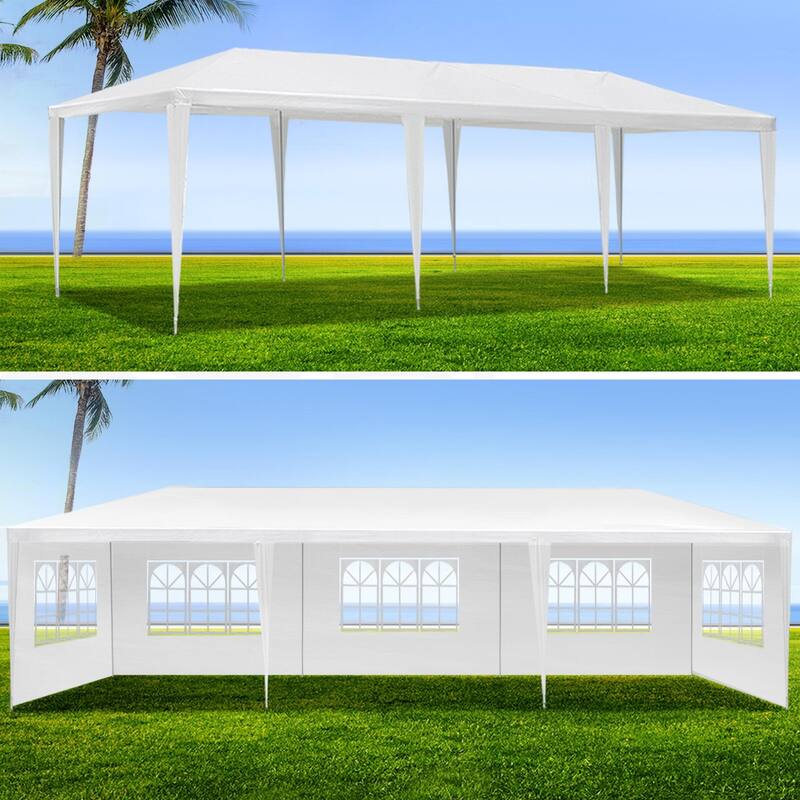 Anmytek Outdoor Gazebo Wedding Party Tent with 6 Removable Sidewalls - Garden Event Canopy Marquee