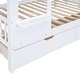 preview thumbnail 39 of 38, Full-Over-Full Castle Style Bunk Bed with 2 Drawers 3 Shelves and Slide
