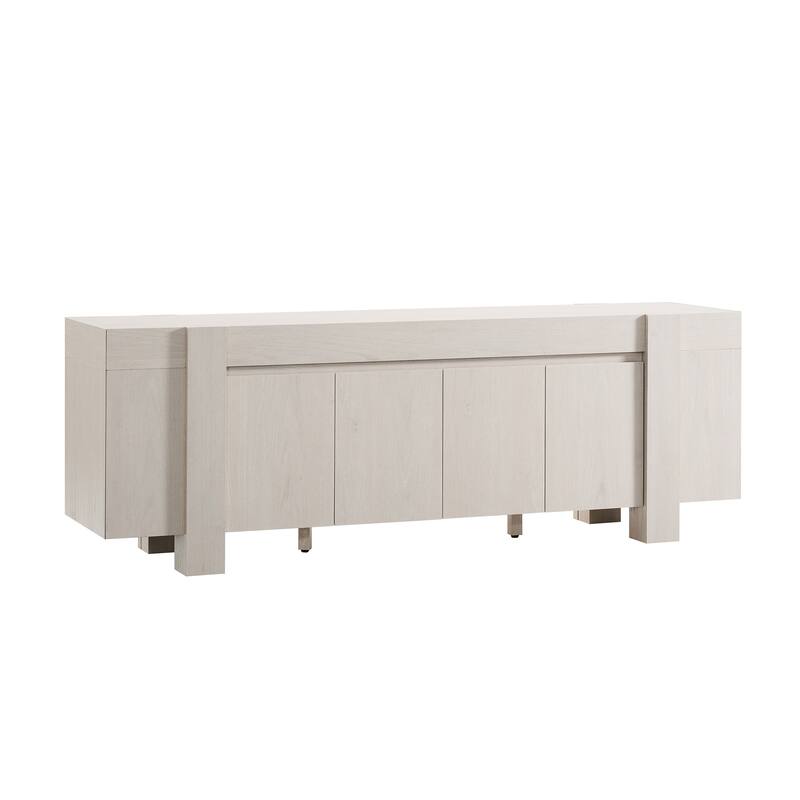 Modern Farmhouse TV Stand, Wood Entertainment Center for Living Room