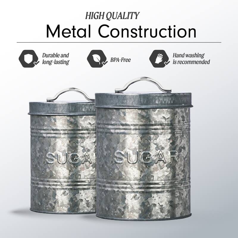 Amici Home Rustic Kitchen Collection Galvanized Storage Canister