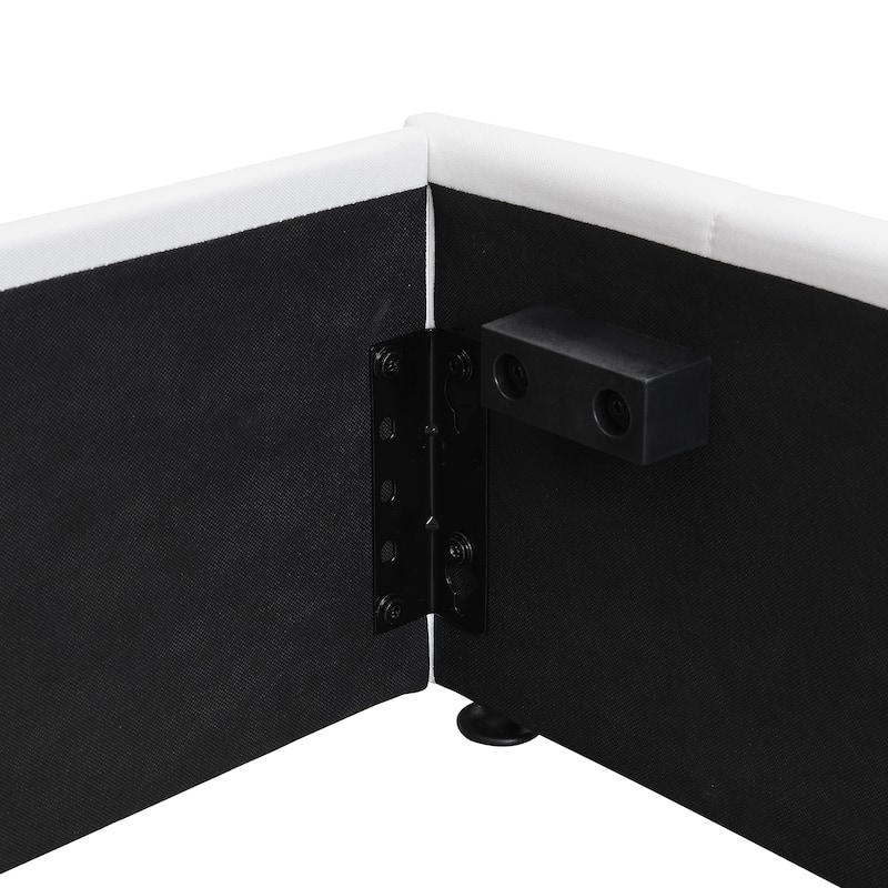 GDFStudio Upholstered Platform Bed with a Hydraulic Storage System