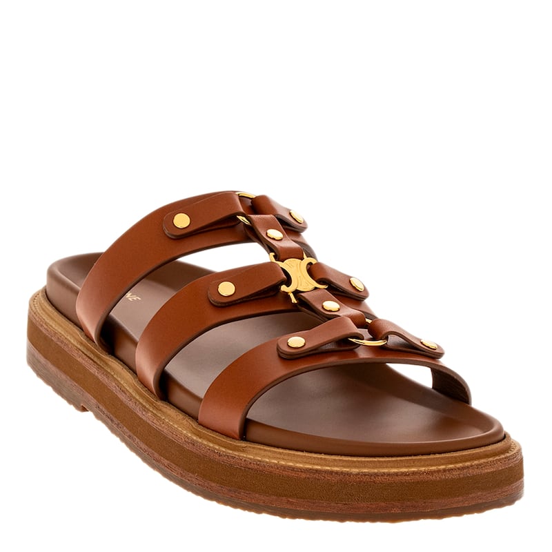 Celine Tippi Slides in Calfskin - 36.5 EU