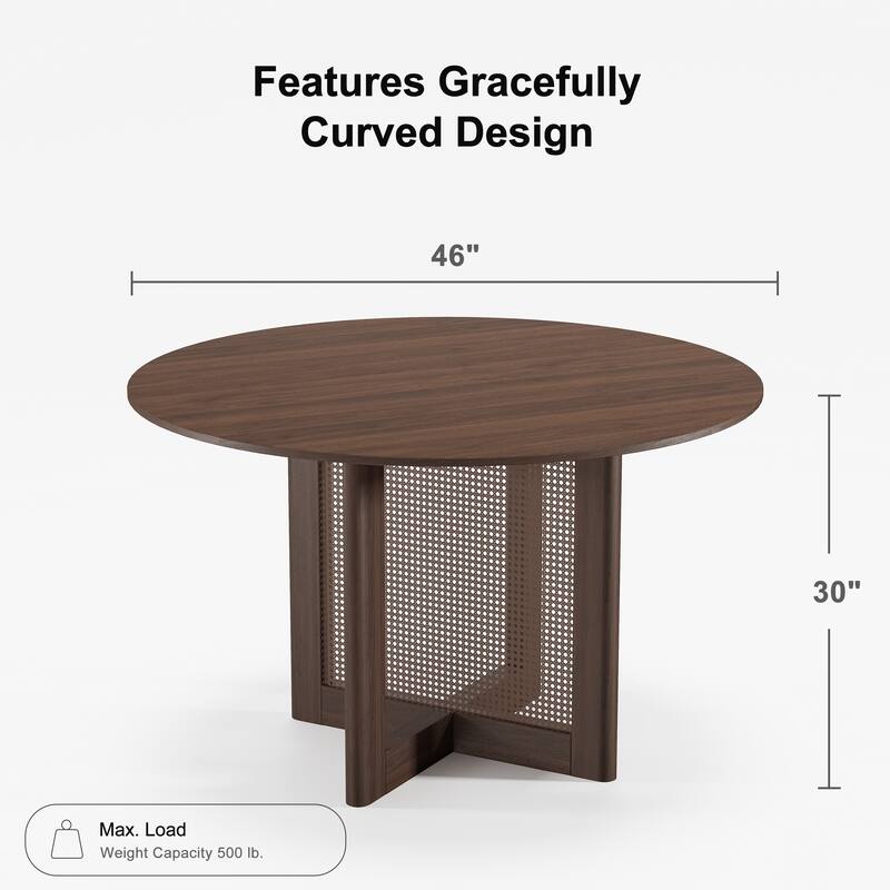 Solid Wood Round Dining Table 4-6 People