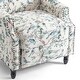 preview thumbnail 80 of 91, Linen Manual Upholstered Recliner with Wood Legs