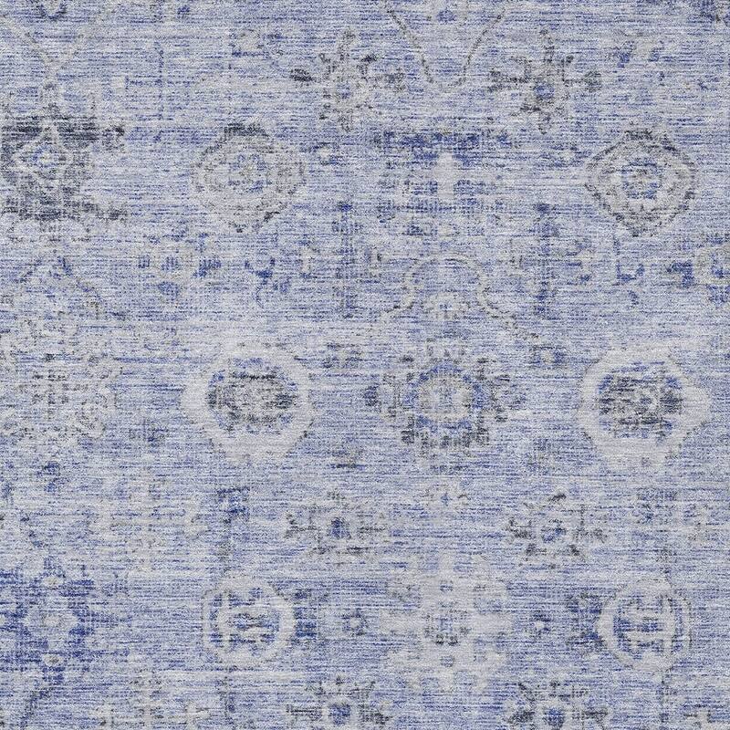 HomeRoots Damask Traditional Rectangle Outdoor Rug