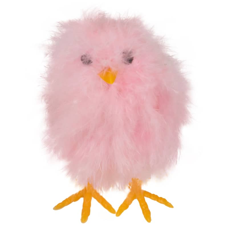 Furry Chicks Easter Decorations - 3.25" - Set of 3