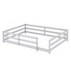 preview thumbnail 6 of 10, Grey Floor Bed with Fence,Wood Kids Bed,Full Size