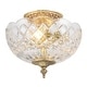 preview thumbnail 1 of 5, Milton 2 Light Olde Brass Semi Flush Mount Olde Brass